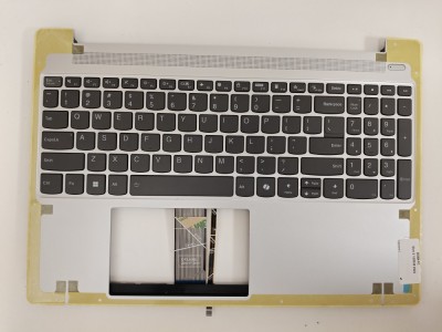 Carcasa superioara cu tastatura palmrest Laptop, Lenovo, IdeaPad Slim 5 15IRH9 Type 83G1, 5CB1N78885, 71001J38028, iluminata, Cloud Grey, layout US foto