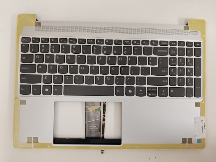 Carcasa superioara cu tastatura palmrest Laptop, Lenovo, IdeaPad Slim 5 15IRH9 Type 83G1, 5CB1N78885, 71001J38028, iluminata, Cloud Grey, layout US