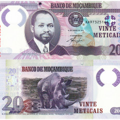 Mozambic 20 Meticais 2011 Polimer P-149 UNC