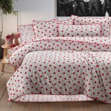 Lenjerie de pat creponata 100% bumbac (crep35) cu husa