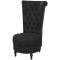 vidaXL Fotoliu cu spătar &icirc;nalt, negru, material textil 243182