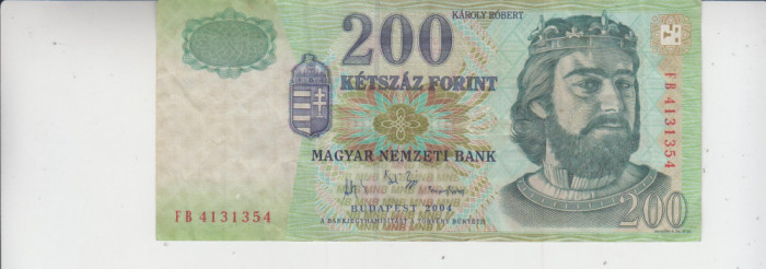 M1 - Bancnota foarte veche - Ungaria - 200 forint - 2004