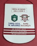 Fanion (protocol) meci fotbal TURRIS-OLTUL TURNU MAGURELE - RAPID BUCURESTI (20.08.2019 - Liga 2-a etapa 3)