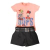 Pantalon scurt si Tricou 5-13 Ani Violet Peach - 8ANIMarimea