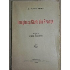 IMAGINI SI CARTI DIN FRANTA de B. FUNDOIANU cu masti de ANDRE ROUVEYRE - 1922