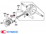 Piston original Kymco B&amp;W - Cobra &ndash; Dink (Spacer) - DJ - Grand Dink &ndash; People - Super 9 &ndash; Top Boy &ndash; Yup 2T 50cc D39.00mm