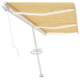 Cumpara ieftin Copertina manuala cu LED solar 6 x 3 m Dungi galbene si albe