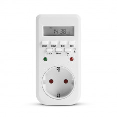 Ceas comutator timer digital 8 programe - cu LED indicator - 250V - 16A