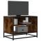 vidaXL Comodă TV, stejar fumuriu, 61x40x46 cm lemn prelucrat și metal 848881