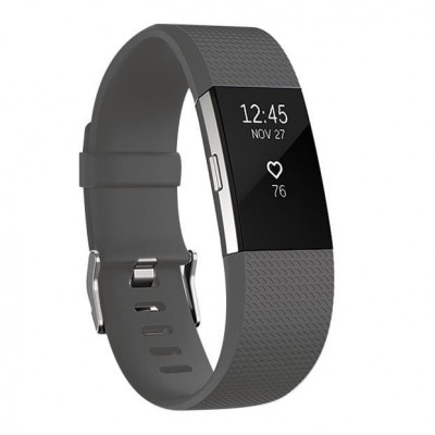 Curea pentru Fitbit Charge 2, marimea L, Gri inchis foto