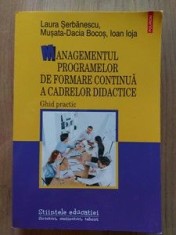 Managamentul programelor de formare continua a cadrelor didactice Laura Serbanescu