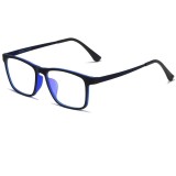 Ochelari de soare cu lentila transparenta, SG006, Negru/Albastru
