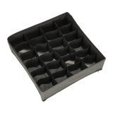 Organizator de dulap sau sertar cu 24 compartimente pentru lenjerie intima, gri 33.5 cm x 33.5 cm x 10 cm