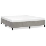Cumpara ieftin Cadru de pat fara saltea, gri deschis, 180x200 cm, catifea