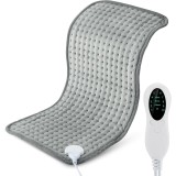 Patura Electrica cu Incalzire tip Pad, 10 Nivele de Temperatura, Telecomanda cu Afisaj, Timmer, Oprire Automata, pentru Dureri Musculare, Articulare,