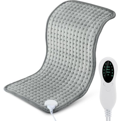 Patura Electrica cu Incalzire tip Pad, 10 Nivele de Temperatura, Telecomanda cu Afisaj, Timmer, Oprire Automata, pentru Dureri Musculare, Articulare, foto