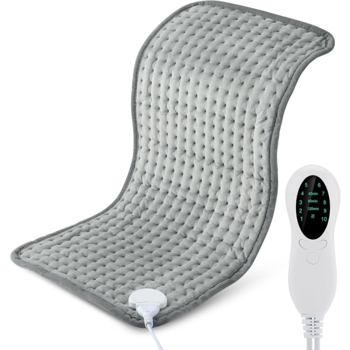 Patura Electrica cu Incalzire tip Pad, 10 Nivele de Temperatura, Telecomanda cu Afisaj, Timmer, Oprire Automata, pentru Dureri Musculare, Articulare,
