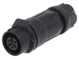 Mufă Circulară 3-PIN Aurită 12mm 5A