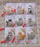 Set martisoare brosa pisici 9 buc