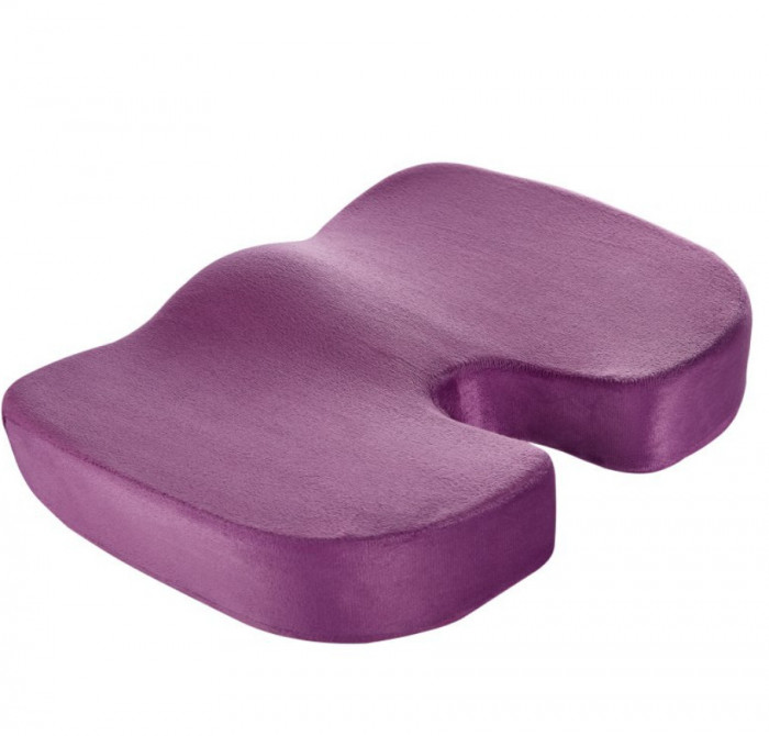 Perna ortopedica pentru sezut , BetterSeat , perna in forma de U pentru o postura corecta, violet, Ej-Products