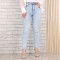 Blugi dama Boyfriend Albastri zelena, L