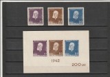ROMANIA 1942 LP 147 LP 148 TITU MAIORESCU SERIE SI COLITA NEDANTELATA MNH