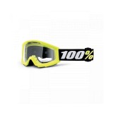 Ochelari copii cross/enduro 100% Strata Mini negru/galben fluo