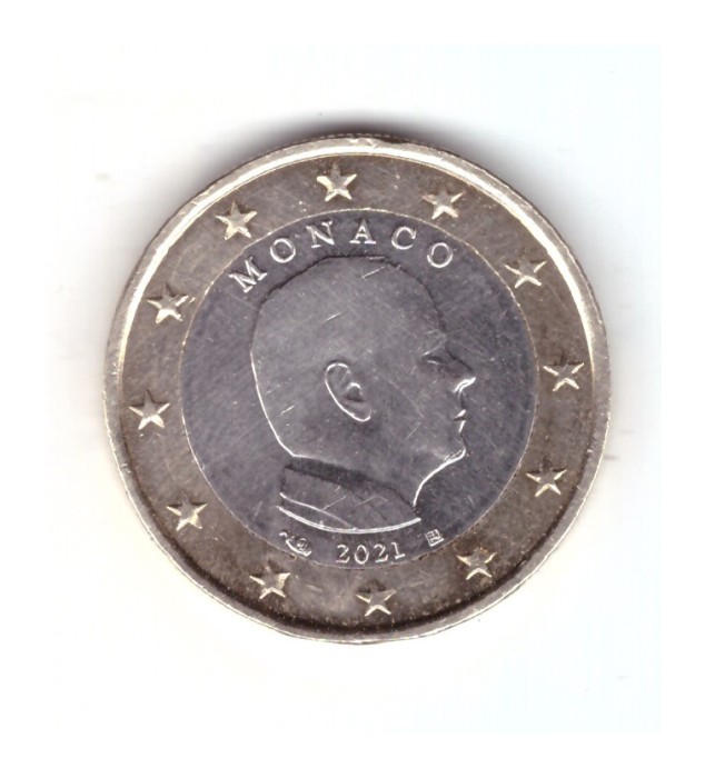 Moneda 1 euro Monaco 2021, stare foarte buna, curata