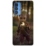 Husa compatibila cu Motorola Moto G71 5G model Baby Groot, Silicon, TPU, Viceversa, Transparent, Carcasa