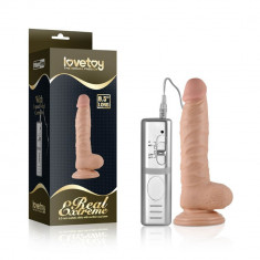 Vibrator Realistic Cu Ventuza Real Extreme Dildo, Natural, 22 cm foto