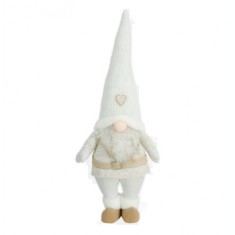 Figurina decorativa gnom Mos Craciun, 70 cm cu vesta si palarie tricotata Tip Model 4 foto