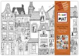 Plansa reutilizabila de colorat Funny Mat, model Vecini ,68x48 cm