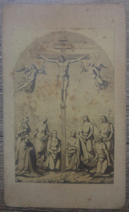 Cristo in Croce, Pietro Perugino// CDV Carlo Ponti, Venezia, sec XIX