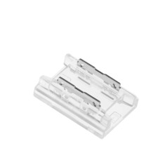 Conector clampdown pentru banda LED monocrom, banda la banda 8mm, fara lipire, transparent