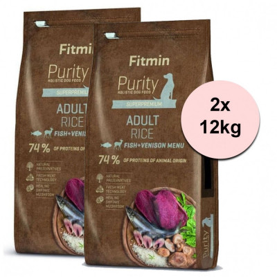 Fitmin Purity Adult Rice Fish &amp;amp;amp; Venison 2 x 12 kg foto