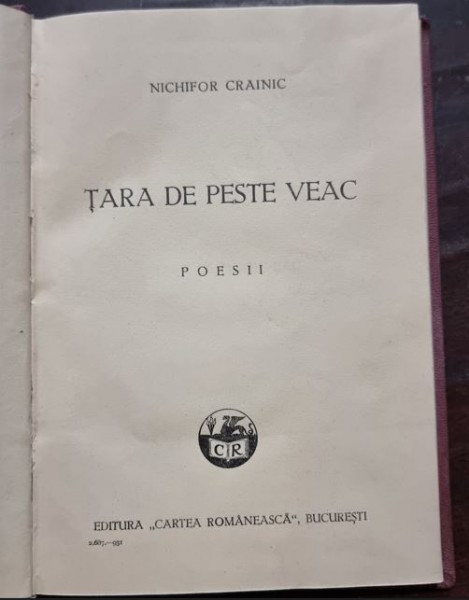 TARA DE PESTE VEAC - NICHIFOR CRAINIC