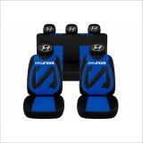 Set Huse Scaune Universale Nero Albastru Personalizate cu Hyundai