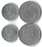 POLONIA LOT / SET: 2 buc , 10 + 50 groszy 1974