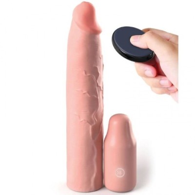 FANTASY X- TENSIONS - PIPEDREAMS SLEEVE 22,86 CM + 7,62 CM PLUG REMOTE SKIN foto