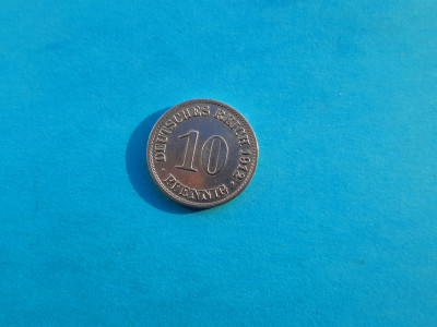 10 Pfennig 1912 Lit. A -Germania-stare buna- foto