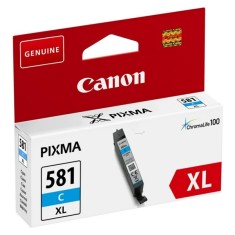 Cartus Cerneala Original Canon Cyan CLI-581XLC pentru Pixma TR7550|TR8550|TS6150|TS6250|TS705|TS8150|TS8250|TS9150|TS9155|TS9550