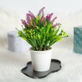 Planta artificiala lavanda decorativa 20 cm, in ghiveci, design realist, decor casa birou