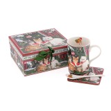 Set cadou de Craciun cu cana si lingurita