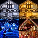 Instalatie Craciun Turturi Flash 25m FIR GROS LED alb rece alb cald albastru MULTICOLOR