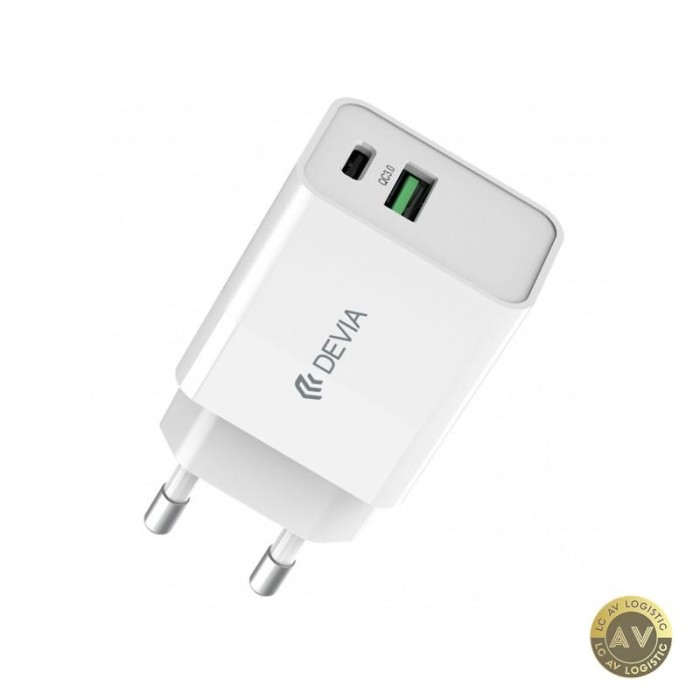 Incarcator Retea DEVIA RLC-389 30W 3A 1 x USB-A - 1 x USB-C Alb