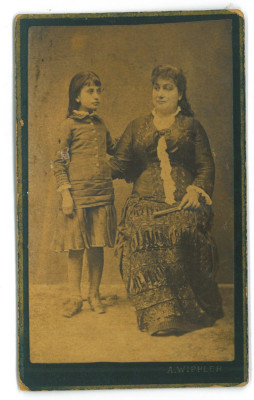 5039 - HERCULANE- Mehadia, Mother &amp;amp; Child ( 10,5/6,5 cm ) - old CDV Photo foto