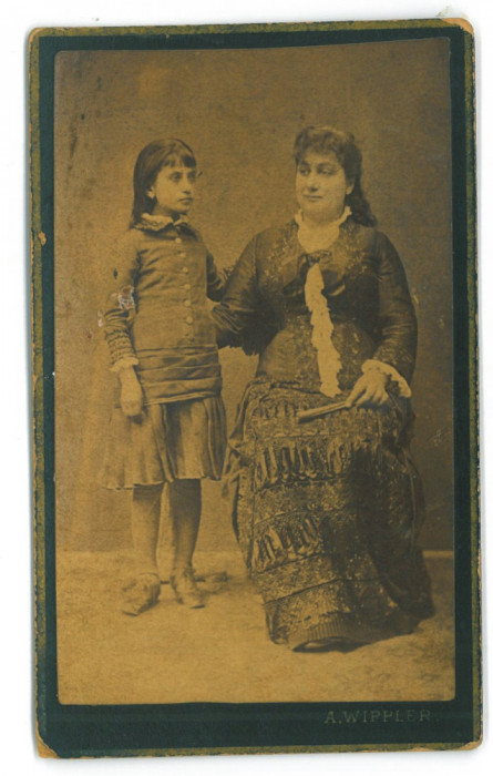 5039 - HERCULANE- Mehadia, Mother &amp; Child ( 10,5/6,5 cm ) - old CDV Photo