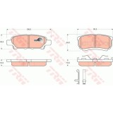 Set placute frana Trw GDB3341, parte montare : Punte spate, Mitsubishi Lancer 2000-, Outlander 2001-2008,