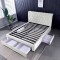 Pat 180x200 cm Sunday Crem cu 4 sertare Tapitat Catifea Somiera Inclusa