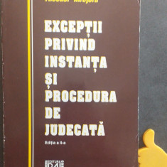 Exceptii privind instanta si procedura de judecata - Theodor Mrejeru ED II 1998